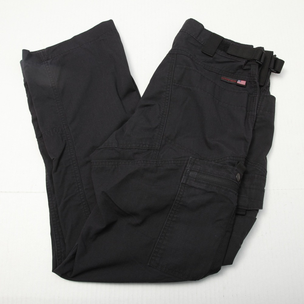 Kitanica Tactical Cargo Pants Mens 32 Black Made in USA Ripstop Utility Workwear